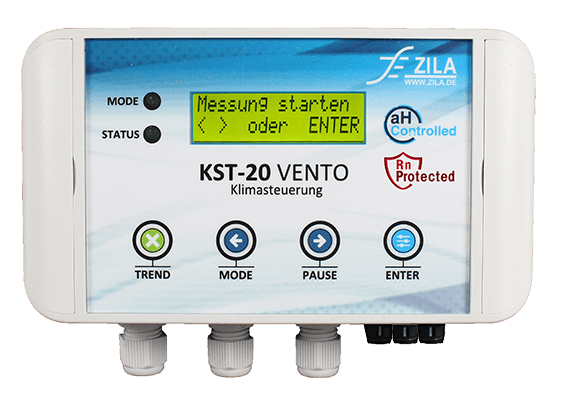 Front view of the climate control KST-20 Vento/RN