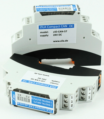 Compact CANopen I/O modules cIO-CAN-5... with DIN rail attachment