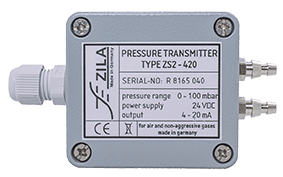 Differential pressure sensor for low pressure