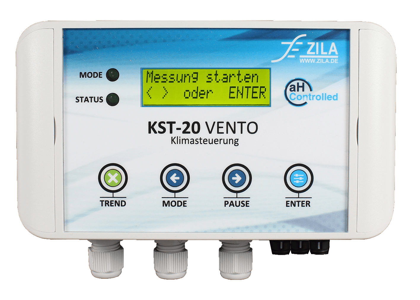 Front view of the climate control KST-20 Vento/CO2