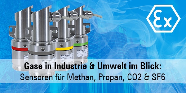 Gase in Industrie &amp; Umwelt im Blick: Sensoren zur Messung von Methan, Propan, CO2 &amp; SF6