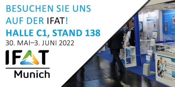 Besuchen Sie uns auf der IFAT 2022 in München