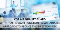 CO2 air quality guard with traffic light function - a sustainable approach to reduce the infection risk
