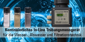 Kontinuierliches In-Line Trübungsmessgerät für die Wasser-, Abwasser und Filtrationstechnik