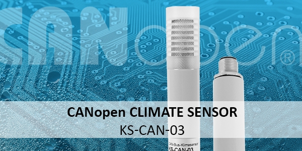 CANopen climate sensor KS-CAN-03: Combined temperature and humidity sensor with CAN bus signal output