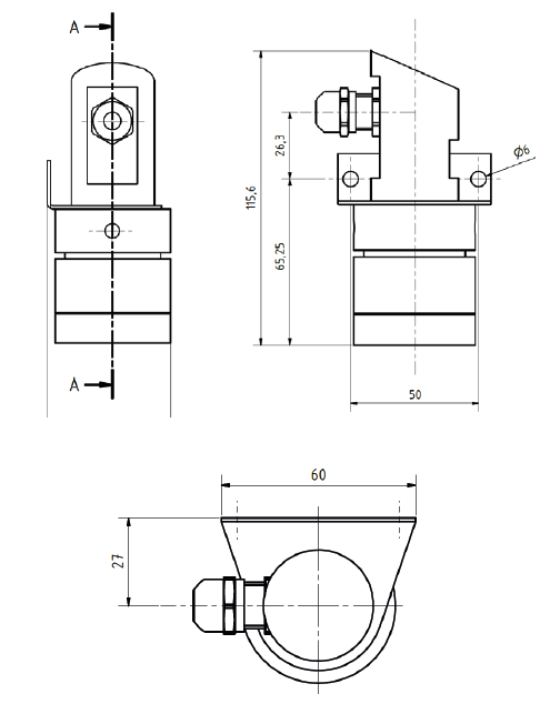 Edelstahl Sensor Gasmessung CO2, SF6, C3H8, CH4